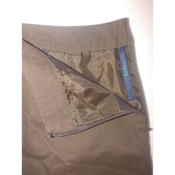 Boden Womens Brown A-Line Skirt Size 8R Polka Dot Applique Side Zip Cott… - Picture 3 of 9
